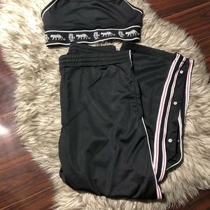 Black tear away pants